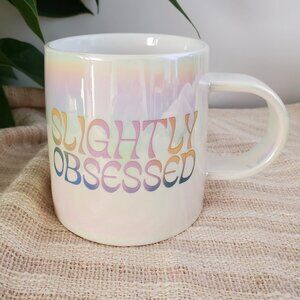 Room Essentials Stoneware Mug Slightly Obsessed Iridescent 16 Oz
